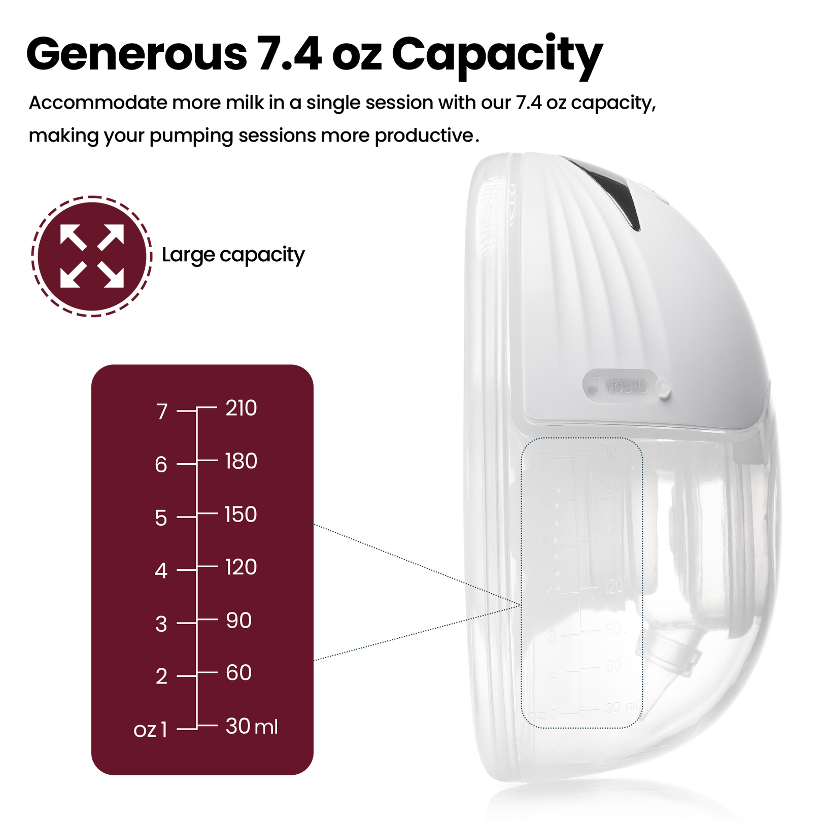 Smart Wearable Electric Breast Large Capacity